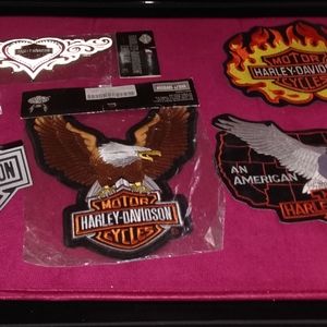 Harley Davidson Patches, Glass Piece & emblem